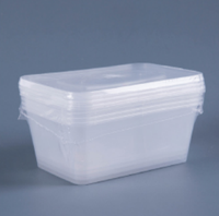 34oz 50pcs Pack Récipients de préparation de repas en plastique jetables pour aliments à emporter Boîte à lunch au micro-ondes Couleur personnalisée
