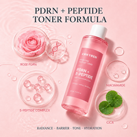 Tonique PDRN aux peptides roses en gros, marque privée, fournisseur et distributeur de soins du visage, approvisionnement direct usine