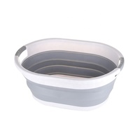 Panier à linge en plastique pliable et peu encombrant Conteneur de stockage pliable Capacité en eau Baignoire de lavage portable