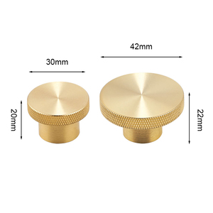 Koppalive Antik-Bronze Gerändelte Strukturierte Kleine Schranktürknöpfe Gebürsteter Massiver Messing Möbel- und Schubladenknöpfe - Product Image 4