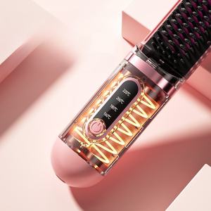 Lisseur et boucleur de cheveux sans fil double DHC LCD HQ Mixed Proc Discount en un seul appareil, peigne chauffant pour femmes - Product Image 6