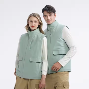 <span class=keywords><strong>Gilet</strong></span> d'hiver personnalisé pour homme, chaud et épais, avec doublure <span class=keywords><strong>polaire</strong></span>, imprimé, coupe-vent, sans manches, pour le travail en extérieur, en duvet et coton - Product Image 3