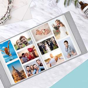 Álbum DE FOTOS 4x6 de capacidad extra grande con capacidad para 600 imágenes verticales horizontales álbum de fotos de boda familiar cubierta de PU logotipo impreso - Product Image 4