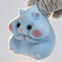 Nouveau Jouet Créatif 2026 en Forme de Hamster Bleu Moelleux Fait Main, Jouet de Décompression à Presser pour Réduire la Tension