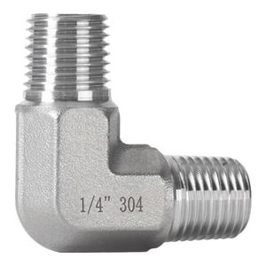 Coude à filetage mâle en acier inoxydable 304 forgé, 1/4 pouce, connecteur à angle droit de 90 degrés - Product Image 3