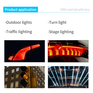 LED <span class=keywords><strong>SMD</strong></span> 5050 étanche rouge avec puce Epistar à 45 degrés, LED Superfulx pour panneaux de signalisation routière, panneaux de vitesse, feux d'avertissement - Product Image 4