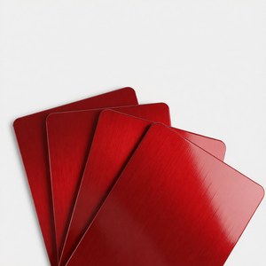 Panneau sandwich 5 mm en aluminium avec revêtement PVDF rouge 5595, ignifuge, moderne, pour enseigne de bâtiment de bureau - Product Image 3