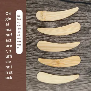 ملعقة هلال من خشب البامبو ، ملعقة صغيرة للآيس كريم ومستحضرات التجميل ، ملعقة صغيرة ، عصا لأدوات المكياج العابرة للحدود - Product Image 4