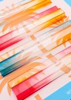 Nouvelle règle de mahjong transparente de luxe à dégradé de couleurs, arrangeur de cartes de mahjong en acrylique de 5 mm, poussoir de cartes et 4 pièces par ensemble