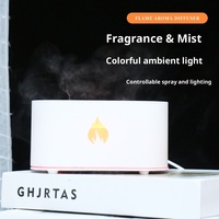 Diffuseurs d'huiles essentielles pour la maison, humidificateur à brume fraîche ultra-silencieux, humidificateur à flamme de feu à 7 couleurs, diffuseur d'arômes