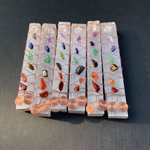 7 चक्र Selenite हीलिंग क्रिस्टल बजरी चक्र हीलिंग छड़ी कच्चे Selenite छड़ी के साथ चिपक जाती है की छड़ी के लिए योग ध्यान - Product Image 5