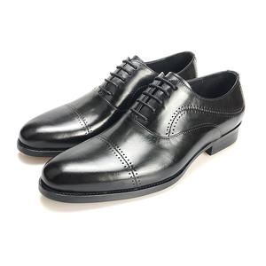 Zapatos de cuero clásicos al por mayor de fábrica con diseños artesanales, zapatos de vestir formales para hombre en tres lujosos colores para bodas - Product Image 5