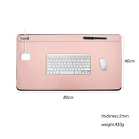 Personnalisé Moderne Multifonctionnel Ordinateur Portable Organisateur Étanche Table Protecteur Pu Cuir Tapis De Souris Tapis De Bureau