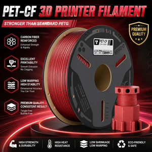 ELEGOO Carbonfaser PETG Filament 1,75mm Schwarz Hochfestes PETG-CF 3D-Druck-Filament Abriebfestigkeit Funktionsteile - Product Image 1