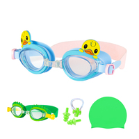 Nouveauté Lunettes de natation pour enfants de 3 à 10 ans avec sangle en silicone de haute qualité, anti-buée, protection UV, lentilles en PC