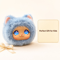 Jouet en peluche chat parlant multilingue avec yeux lumineux et oreilles de renard, en tissu de coton et coton PP, pour enfants de 5 à 7 ans, cadeau