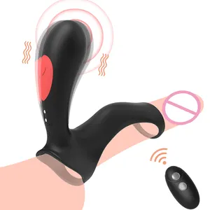 Portable Adult Cock Penis Sex Toy Dtimulating For Couple Prostate Massager For Man Remote Control Cock Ring Vibrating