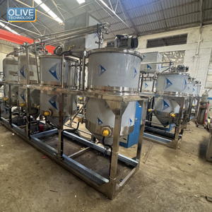 Usine de raffinage d'huile de palme brute en acier inoxydable, fourniture directe usine, mini-raffinerie d'huile, machine de raffinage d'huile végétale commerciale - Product Image 1