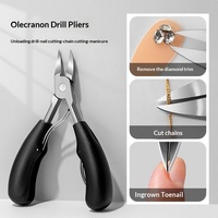 Coupe-ongles robuste en acier inoxydable à bec d'aigle, ouverture large, pour ongles épais et incarnés, outil de pédicure pour bébé
