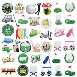 Prix de gros, tissu sergé, thème sportif, patchs brodés à repasser sur les casquettes, les vêtements, les sacs, pour le golf - Product Image 1