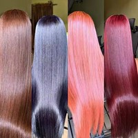 Perruque complète en cheveux humains de 40 pouces, avec cuticules alignées, cheveux bruts, perruque frontale 13x4 en cheveux humains, perruque frontale HD pour femmes noires