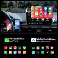 Mini Adaptador Inalámbrico 2 en 1 para Carplay y Android Auto, Mirror Link, WiFi de Doble Banda, BT5.2, 1 Año de Garantía