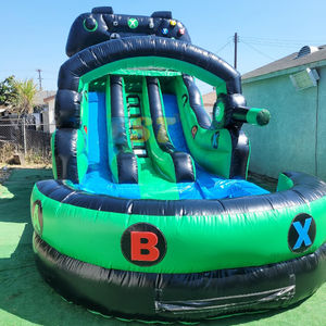 <span class=keywords><strong>Consolas</strong></span> de juegos Tobogán de agua inflable de doble carril Tobogán de piscina inflable Tobogán de piscina al aire libre para equipo de <span class=keywords><strong>alquiler</strong></span> de fiestas - Product Image 1