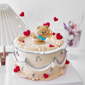 <span class=keywords><strong>Orsetto</strong></span> in Gomma Morbida per Decorazione Torte a Forma di Cuore, Centrotavola in Silicone Morbido per Feste di <span class=keywords><strong>Compleanno</strong></span> - Product Image 3