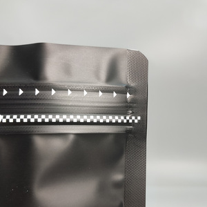 Nhà máy đứng lên túi nhựa bao bì thực phẩm có thể tái chế túi Cà phê đứng lên túi Trung Quốc mờ màu đen Nắp kéo đứng lên dây kéo - Product Image 6