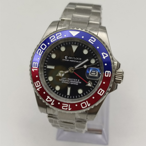 Reloj Automático Mecánico para Hombre SEILOCE de Primera Calidad, Cristal de Zafiro de 5 BAR, Esfera Luminosa, Resistente al Agua, NH34, GMT - Product Image 6