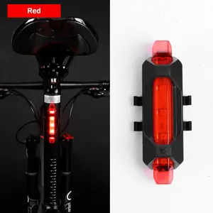 Luz de bicicleta impermeable luz trasera LED USB estilo recargable bicicleta ciclismo portátil luz trasera