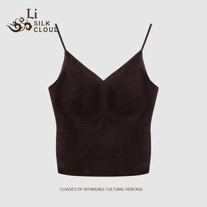 Spring New Temperament Slimming Sexy High Quality <b>Silk</b> Soft Classic Solid Color Inner Base <b>Camisole</b> for Women - Product Image 2