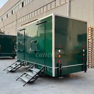 Conteneur WC mobile de 4 mètres pour espaces verts urbains, remorque WC public portable à vendre - Product Image 5