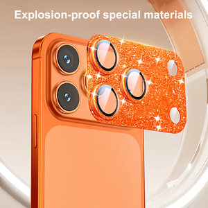 Pellicola Protettiva <span class=keywords><strong>per</strong></span> Obiettivo AR iPhone 17 con Glitter, Tutto in Uno, Antiurto, Antipolvere, Anti-impronta, in Vetro Temperato - Product Image 3