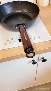 Wok en fer ancien chinois multifonctionnel Poêle à frire antiadhésive sans fumée ni revêtement Wok - Product Image 2