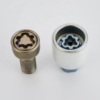 Vis de roue antivol de haute qualité M14*1.5,1+1, acier noir, adaptateur de verrouillage de roue rond de sécurité avec code pour AUDI