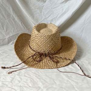Sombrero de Paja 100% Natural para Hombre y Mujer, Estilo Vaquero, con Decoración Personalizada y Logotipo de Marca Privada, Novedad de Verano 2025 - Product Image 4