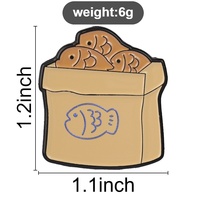 Épinglette émaillée Taiyaki Snack pour veste, sac ou revers – Décoration quotidienne