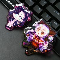 Pendentif de dessin animé promotionnel de haute qualité Transparent clair personnalisé porte-clés en acrylique breloques liées nouveau Type Photo