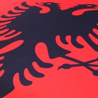 Drapeau national de l'Albanie 115x160cm, bannière pour capot de voiture, housse de capot en tissu élastique pour décoration, accessoire automobile détachable
