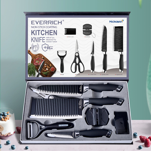 Konoll ชุดมีดกล่องมีดสีดำ,มีดพร้อมรหัสสีไม่ติดและใบมีดคมพิเศษ <span class=keywords><strong>EVERRICH</strong></span> - Product Image 2