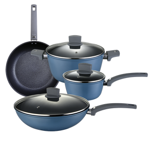 Nhà bếp Cookware sets không dính giả mạo nhôm hình dạng hình bầu dục Pan panela antiaderente đá cẩm thạch lớp phủ đồ nấu nướng - Product Image 1