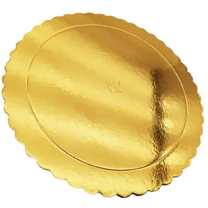 미니 라운드 케이크 보드 20cm 케이크 보드 종이 황금 판지 접시 원형 디저트 케이크 보드 원형 포장