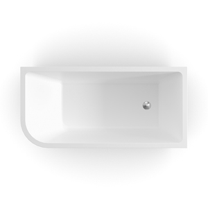 Bañera Rectangular Independiente de Acrílico Blanco de Lujo, Incluye Desagüe, Diseño Moderno y Duradero, para Baño de Hotel - Product Image 2