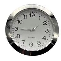 Mini horloge insérer mouvement à Quartz 55MM tête d'horloge ronde accessoires incrustés artisanat montre tête horloges