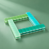 Jeu de Mahjong américain bleu et blanc avec tuiles en acrylique double couche et bords arrondis lisses