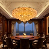 Lustre de hall d'hôtel personnalisé, luminaires de luxe, or, grande boule de cristal, luminaires de plafond pour salon