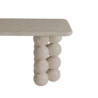 Console Design Luxe Minimaliste en Marbre et Calcaire Naturel pour Entrée, Couloir et Porche
