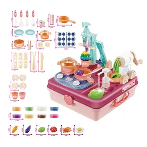 Shantou Factory – jeu de cuisine pour enfants, pâte à modeler, argile sèche, jouet avec eau courante