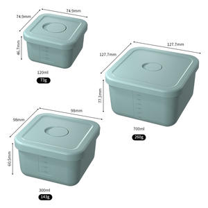 กล่องเก็บอาหารซิลิโคนทรงสี่เหลี่ยมสามารถ<span class=keywords><strong>ใช้</strong></span>ในเตาไมโครเวฟเพื่ออุ่นกล่องอาหารกลางวันหรือภาชนะใส่อาหารได้ - Product Image 5